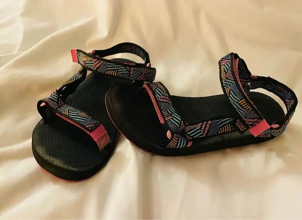 Teva Kids Black Multicolor Sport Sandals Size 3